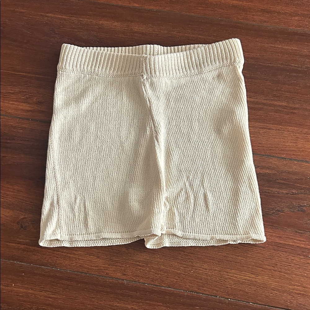 Zara high waisted knit shorts.   Super comfy